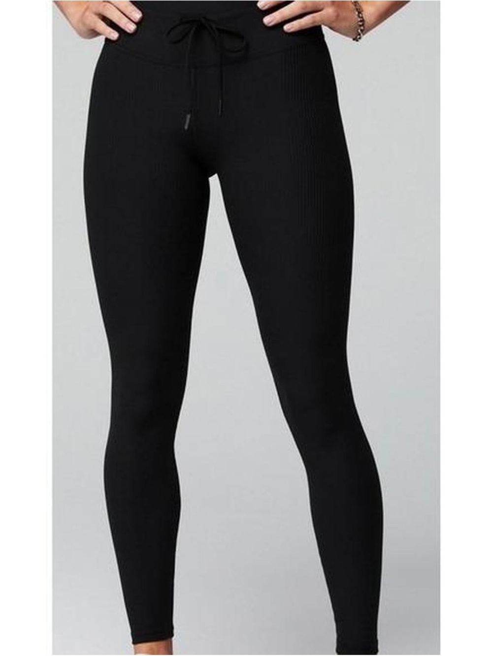 Fabletics Oasis Rib High-Waisted Leggings XS Black